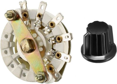 uxcell 1P5T 1 Pole 5 Position 1 Deck Band Channel Rotary Switch Selector with Knob in Saudi Arabia
