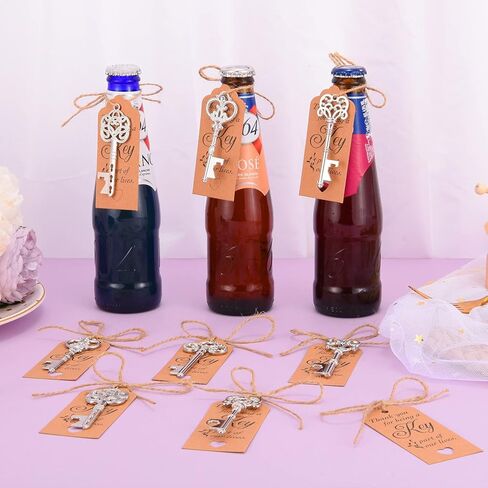 50 قطعة من فتاحات الزجاجات ذات الهيكل العظمي العتيق هدايا الزفاف، هدايا حفلات العودة للضيوف (برونزية) in Kuwait