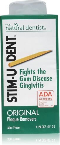 Stim-U-Dent Original, The Un-Plastic Plaque Removers, Mint-Flavored, 200 Count Box (Pack of 6) in Kuwait