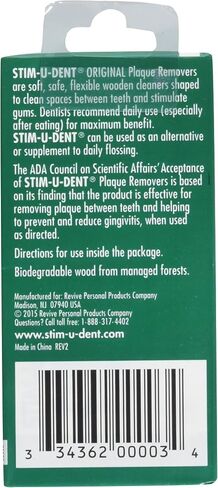 Stim-U-Dent Original, The Un-Plastic Plaque Removers, Mint-Flavored, 200 Count Box (Pack of 6) in Kuwait