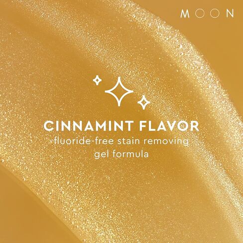 معجون أسنان جل تبييض ذهبي 24 قيراط لإزالة البقع من مون، خالي من الفلورايد، نكهة القرفة للنفس المنعش، للبالغين (عبوتان) in Kuwait