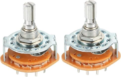 uxcell 5Pin 1P4T 1 Pole 4 Position Selectable 1 Deck Band Selector Rotary Switch 2Pcs in Saudi Arabia