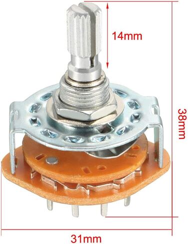 uxcell 5Pin 1P4T 1 Pole 4 Position Selectable 1 Deck Band Selector Rotary Switch 2Pcs in Saudi Arabia