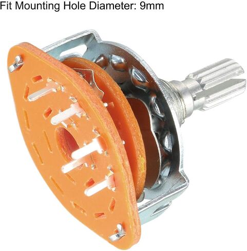 uxcell 5Pin 1P4T 1 Pole 4 Position Selectable 1 Deck Band Selector Rotary Switch 2Pcs in Saudi Arabia