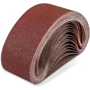 1×30 Inch Belt Sander Sanding Belt, Aluminum Oxide Sanding Belts for Belt Sander, Belt Sander Paper with 60, 80, 120, 150, 240, 400 Assorted Grits for Efficient& Durable Use, 24PCS