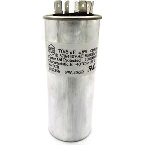 CBB65 70+5 فائق التوهج 70/5MFD ±6% 370 فولت/440 فولت 50/60 هرتز متوافق مع مكيف الهواء ذو ​​المضخة الحرارية أو الباردة المكثف in Kuwait