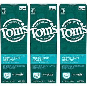 Tom's of Maine PureActiv Fresh + Bright Anticavity Toothpaste 4.0 Oz, 3-Pack in Saudi Arabia
