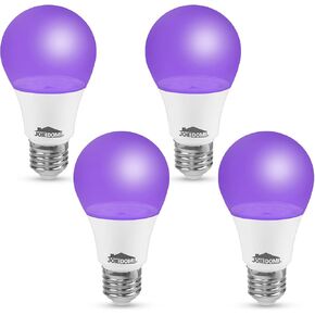 4 Pack 9W LED Black Light Bulbs, A60 E26 Blacklight Bulb 75W Equivalent, Purple Bulb 385-400nm, Glow in The Dark for Halloween Party Decoration, Black Lights , Body Paint, Fluorescent Poster Neon Glow in Saudi Arabia