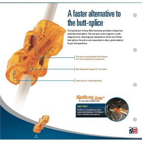 20PK Spliceline Orange in-Line Push-in Butt Splices in Saudi Arabia