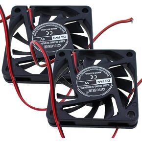 6010 5V Dual Ball Bearings Fan SQXBK 2PCS 60x60x10mm DC 5V Brushless Cooling Fan, Replacement Ball Bearing 60mm 10mm Fan for Cooling DIY PC Computer Case Fan in Saudi Arabia