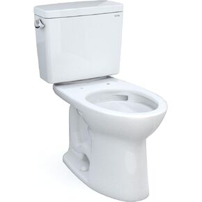 TOTO Drake Two-Piece Elongated 1.6 GPF Universal Height TORNADO FLUSH Toilet with CEFIONTECT, Cotton White - CST776CSFG#01 in Kuwait