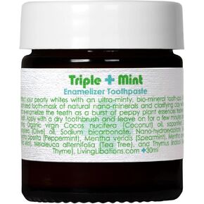 Living Libations - Organic Triple Mint Enamelizer Toothpaste | Natural, Wildcrafted, Vegan Clean Beauty (.5 oz | 15 ml) in Saudi Arabia