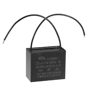uxcell Ceiling Fan Capacitor CBB61 20uF 350V AC 2 Wires Metallized Polypropylene Film Capacitor 58x48x30mm for Electric Fan Pump Motor Generator in Kuwait