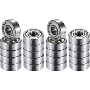 ACROPIX 605ZZ 5x14x5mm Double Metal Shield Single Row Deep Groove Ball Bearings Silver Tone - Pack of 20 in Kuwait
