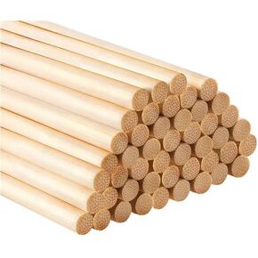 FromJenn,WithLove Bamboo Cake Dowels for Stacking - 1/4 x 12 Inches Dowel Rods for Professional and Home Bakers, Arts and Crafts - 24Pcs