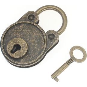 FDXGYH 1 Pcs Vintage Mini Bear Padlock Lock Antique Style Small Key Lock Bear Head Padlocks with Key for Treasure Chest Notebook Wood Box [Bronze]