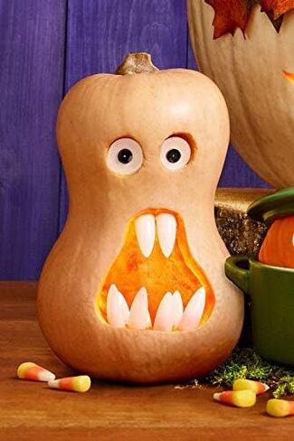 Halloween Pumpkin Carving Kit - Pumpkin Teeth for your Jack O' Lantern (White - 18 Fang, 18 Shark, 18 Buck) in Saudi Arabia