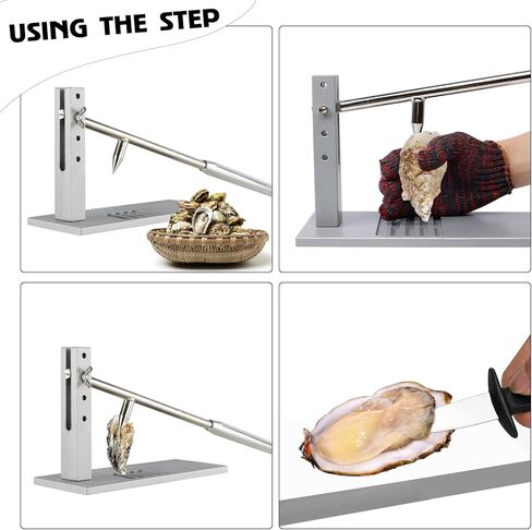 مجموعة أدوات اويستر شوكر، آلة فتح الكبس المحار من الفولاذ المقاوم للصدأ بما في ذلك السكاكين، قفاز ومشبك جي، أداة عملية شديدة التحمل لبوفيه عائلة الفنادق in Kuwait