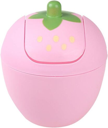صندوق نفايات صغير من نوبيست مع غطاء متأرجح لطيف الفراولة الصغيرة حاوية حاوية نفايات للمنزل المطبخ الحمام المكتب الوردي in Kuwait