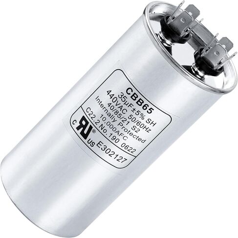 Canamax Premium 35 MFD uf ± 5% MFD 370 V VAC أو 440 فولت محرك متعدد الأغراض يعمل بمكثف دائري - متوافق مع مكيف الهواء أو مكثف المضخة الحرارية in Kuwait
