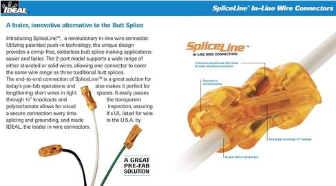 20PK Spliceline Orange in-Line Push-in Butt Splices in Saudi Arabia