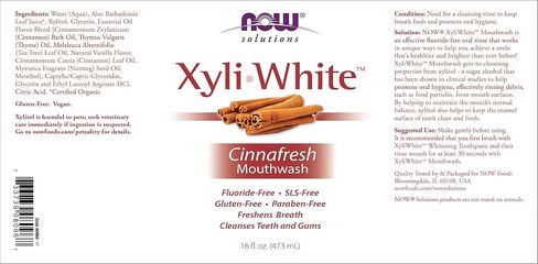 NOW Solutions, غسول الفم Xyliwhite™، نكهة القرفة، ينعش التنفس بشكل طبيعي، ينظف الأسنان واللثة، 16 أونصة in Saudi Arabia