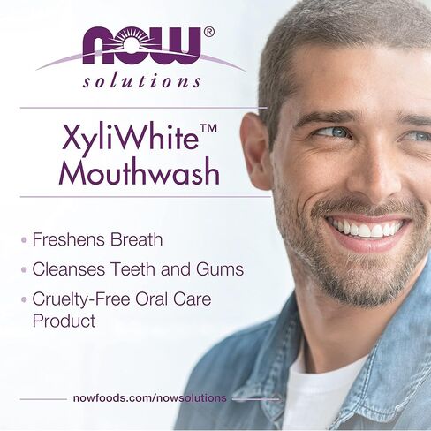 NOW Solutions, غسول الفم Xyliwhite™، نكهة القرفة، ينعش التنفس بشكل طبيعي، ينظف الأسنان واللثة، 16 أونصة in Saudi Arabia