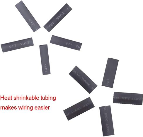 Yosawa 100 قطعة من عروات الأسلاك النحاسية المعلبة شديدة التحمل SC موصلات طرفية حلقية كابل البطارية مع مجموعة متنوعة من الأنابيب المنكمشة بالحرارة in Kuwait