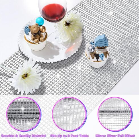 Tudomro 6 قطع 12 × 108 بوصة ديسكو الجدول عداء بريق ديسكو حزب الجدول عداء مرآة احباط الجدول عداء 70s ديسكو حزب غطاء الطاولة 70s عيد ميلاد لوازم حفلة الرقص 70s ديسكو موضوع الحزب in Saudi Arabia
