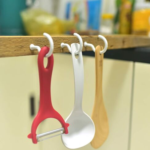 خطافات براغي للأكواب - 30 قطعة من خطافات الأكواب المطلية بالفينيل، 3 أحجام خطافات سقف معدنية شديدة التحمل 7/8،1-1/4، مجموعة خطافات لولبية مطلية بالفينيل مقاس 2 بوصة لخطافات الحائط، وخطافات النباتات، وخطافات المطبخ، والكوب خطافات in Kuwait