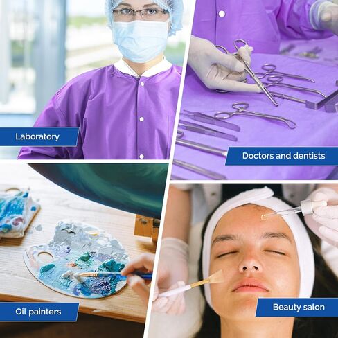JMU Disposable Lab Jackets 10 Pack, SMS Disposable Medical Jackets for Men and Women, Knit Cuffs Collar, 3 Pockets in Saudi Arabia