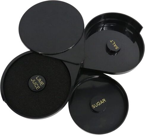 سكيهومو اداة بار زجاجية من 3 طبقات من ملحقات لوح السكر والملح والملح من 3 صواني من البلاستيك للكوكتيلات وماري الدامية والجيمليتس in Kuwait