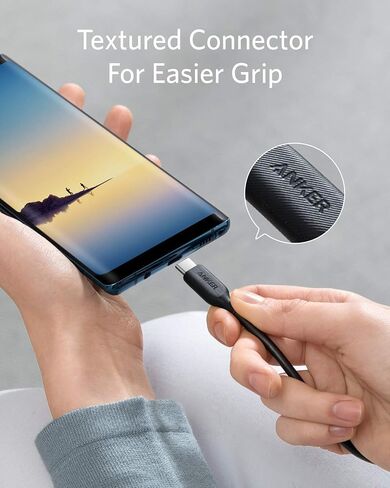 USB Type C Cable, Anker Powerline III USB-A to USB-C Fast Charging Cord (10 ft), Compatible with Samsung Galaxy S10 S9 Plus S8 Plus, LG V20 G7 G6 G5, Sony XZ, and More in Saudi Arabia