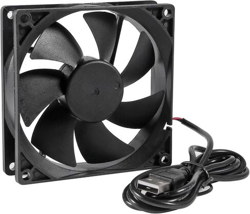 UMLIFE 2 Pack 92mm (92mm x 92mm x 25mm) 5V USB Fan for DIY Cooling Ventilation in Saudi Arabia