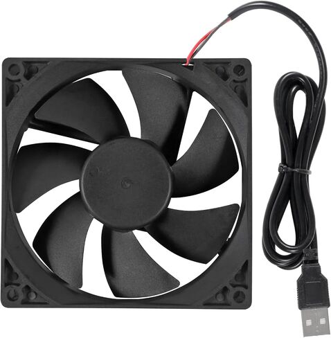 UMLIFE 2 Pack 92mm (92mm x 92mm x 25mm) 5V USB Fan for DIY Cooling Ventilation in Saudi Arabia