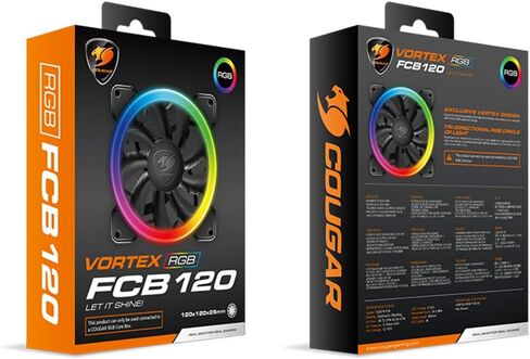كوجار مروحة تبريد هيدروليكية دوامة RGB Fcb 120 ملم مع دعم لصندوق كوجار كور in Kuwait