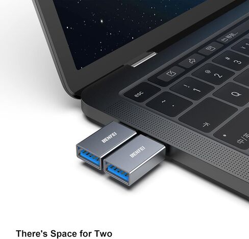 BENFEI 5 Pack USB C to USB 3.0 Adapter, USB C to A Male to Female Adapter Compatible with iPhone 15 Pro/Max, MacBook Pro/Air 2023, iPad Pro, iMac, S23, XPS 17, Surface Book 3 and More - Gray in Kuwait