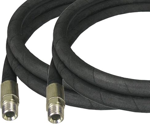 Apache 98398250-C 3/8 بوصة × 96 بوصة خرطوم هيدروليكي خفيف الوزن مع تركيبات، مجموعة ذكر × ذكر، أسود (عبوتان) in Saudi Arabia