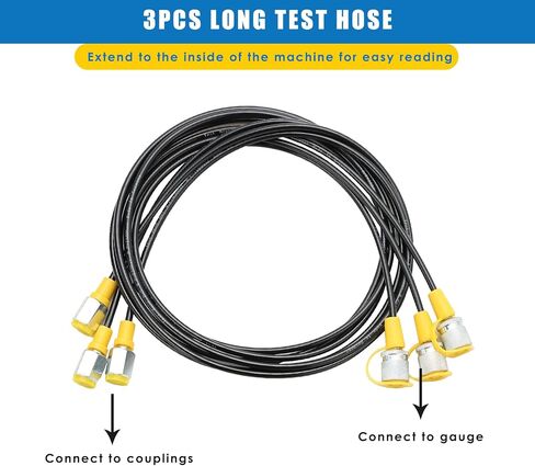مجموعة أدوات قياس الضغط الهيدروليكي MAOPINER، قطع غيار الحفارات، أدوات اختبار الضغط الهيدروليكي، أدوات اختبار الضغط الهيدروليكي لآلات بناء الحفارات، 250/400/600Bar/11 وصلات in Kuwait