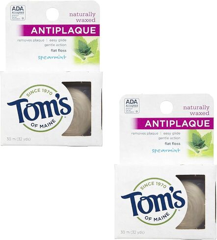 Tom's of Maine Anti Plaque Flat Spearmint Floss (2) in Saudi Arabia