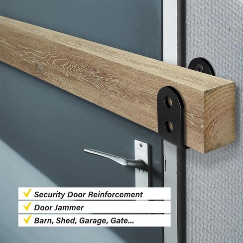 2x4 باب المتراس قوس الثقيلة شريط مفتوح حامل الأمن قوس شريط الأمن سدادة الباب يناسب 2x4 لوحات الخشب باب التشويش وشماعات أداة لمنزلك الحظيرة سقيفة بوابة المرآب (أبيض-Set4-M2) in Saudi Arabia