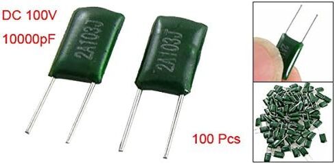 uxcell 100 Pcs 100V 0.01uF 10000pF Polyester Film Capacitor in Saudi Arabia