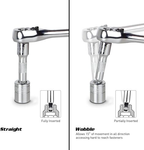 Capri Tools 1/2-Inch Drive Wobble Extension Bar Set, 3-Piece (1-2600) in Saudi Arabia