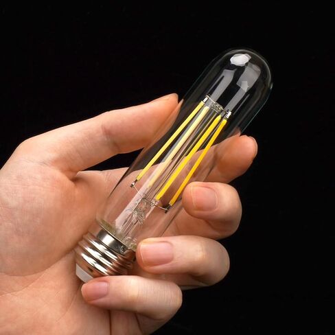 E26 LED Bulbs 6-Pack, Dimmable LED Light Bulbs 40W, 4W 2700K Soft White, T10 LED Bulb, Tubular Long Edison Bulbs for Chandelier, Wall Scones, Ceiling Light, Pendant Light in Kuwait