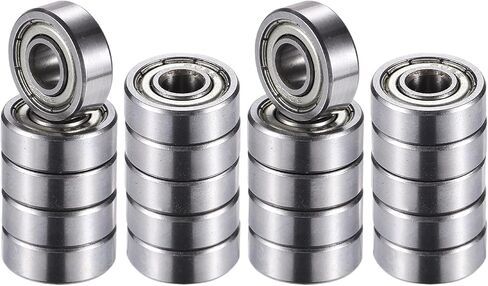 ACROPIX 605ZZ 5x14x5mm Double Metal Shield Single Row Deep Groove Ball Bearings Silver Tone - Pack of 20 in Kuwait