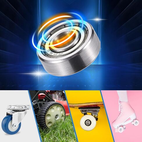 ACROPIX 605ZZ 5x14x5mm Double Metal Shield Single Row Deep Groove Ball Bearings Silver Tone - Pack of 20 in Kuwait