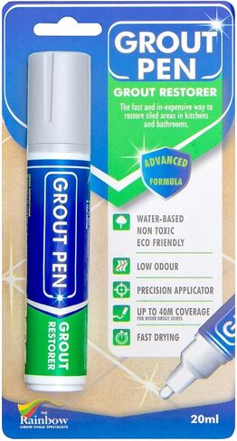 Grout Pen Tile Paint Marker: Waterproof Grout Paint, Tile Grout Colorant and Sealer Pen - Winter Grey, Narrow 5mm Tip (7mL) in Kuwait