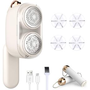 TESSGO Lint Shaver Rechargeable Fabric Shaver, 11 Pieces Electric Lint Remover Dual-Head Defuzzer for Clothes, Sweater, Fuzz, Sofas, Toys, Scarf, Pillow in Kuwait
