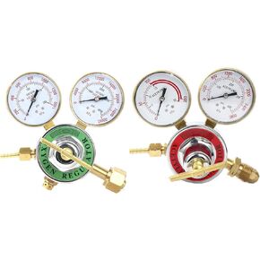 2 Piece Dual Welding Gas Gauges Oxygen (CGA-540) and Acetylene (CGA-510) Regulators Combo in Kuwait