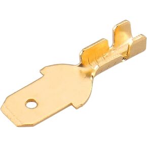 Baomain Male Spade Quick Splice Crimp Terminals 4.8mm Crimp Connector Non Insulated Pack of 100